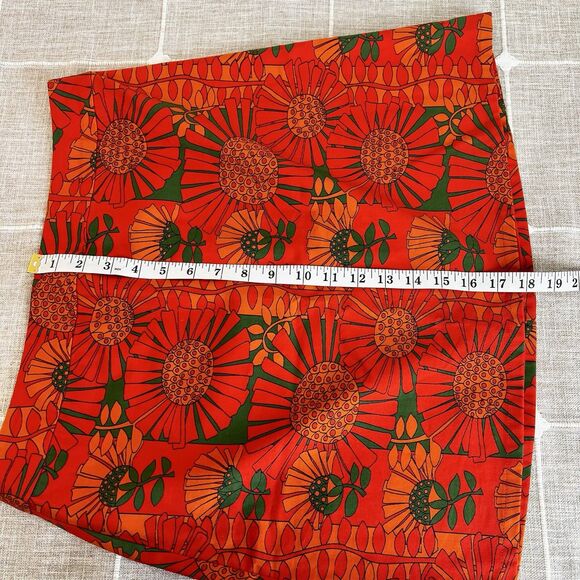 Julie Brown Dixie Strange Love Skirt Orange Green Floral Women’s L - Picture 10 of 10